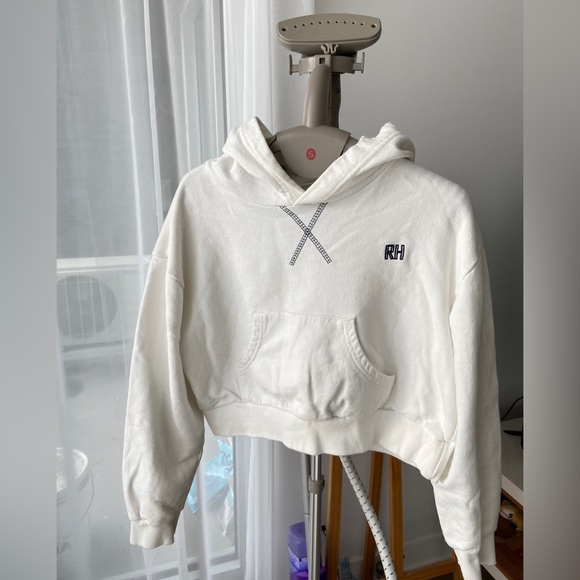 White Short Hoodie - Picture 2 of 5